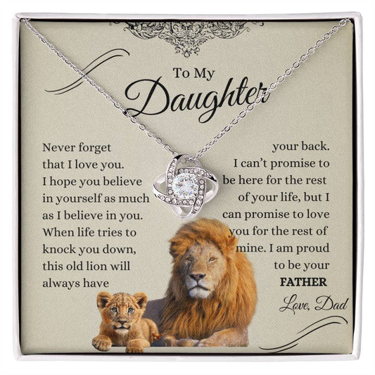 To My Daughter Love Knot Lions Side by Side T