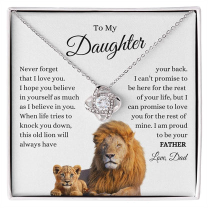 To My Daughter I Love Note Necklace I Father to Daughter