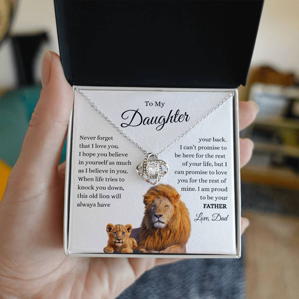 To My Daughter I Love Note Necklace I Father to Daughter