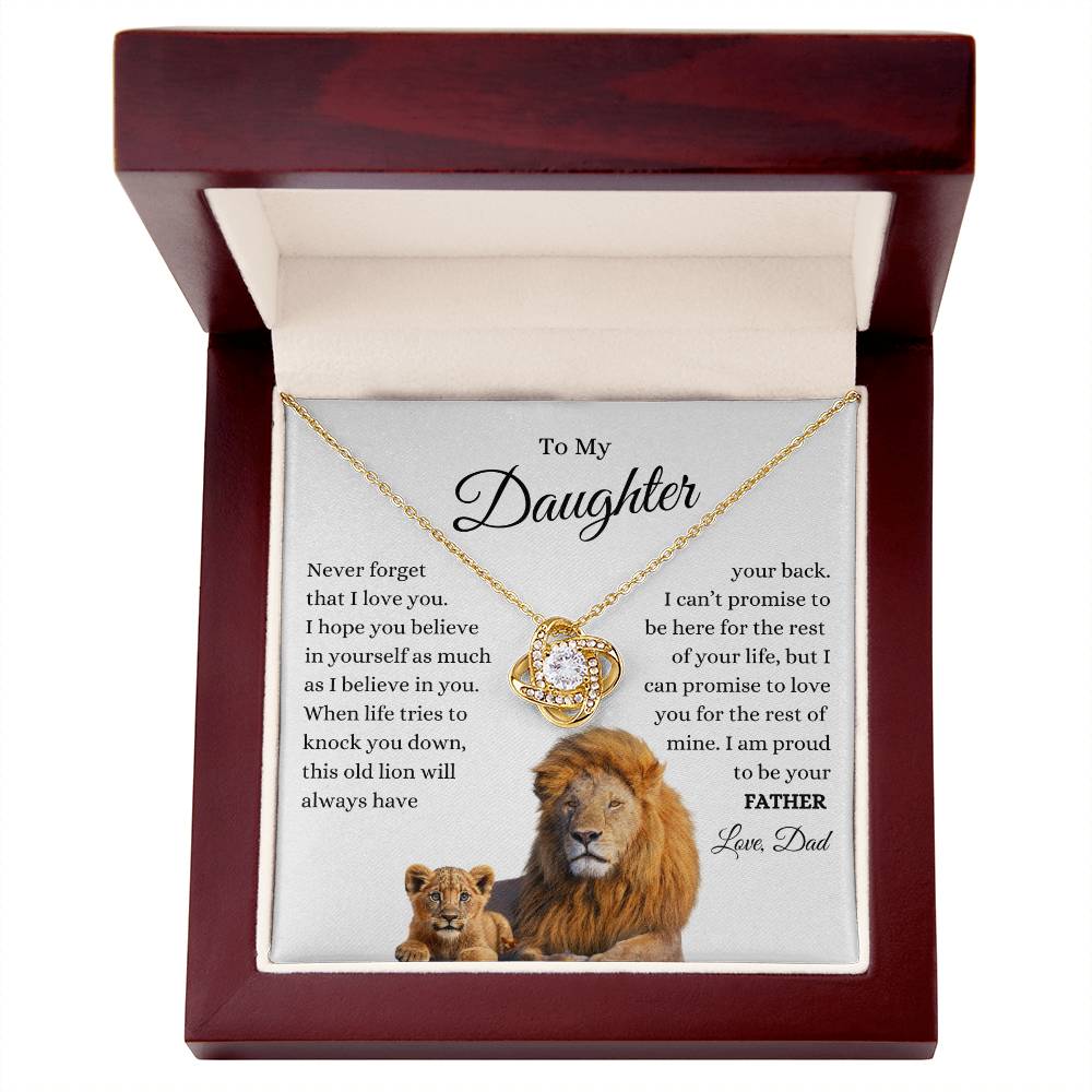 To My Daughter I Love Note Necklace I Father to Daughter