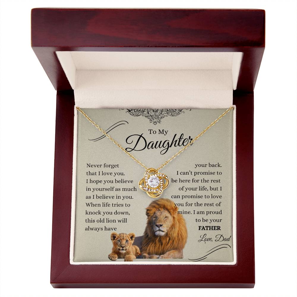 To My Daughter Love Knot Lions Side by Side T
