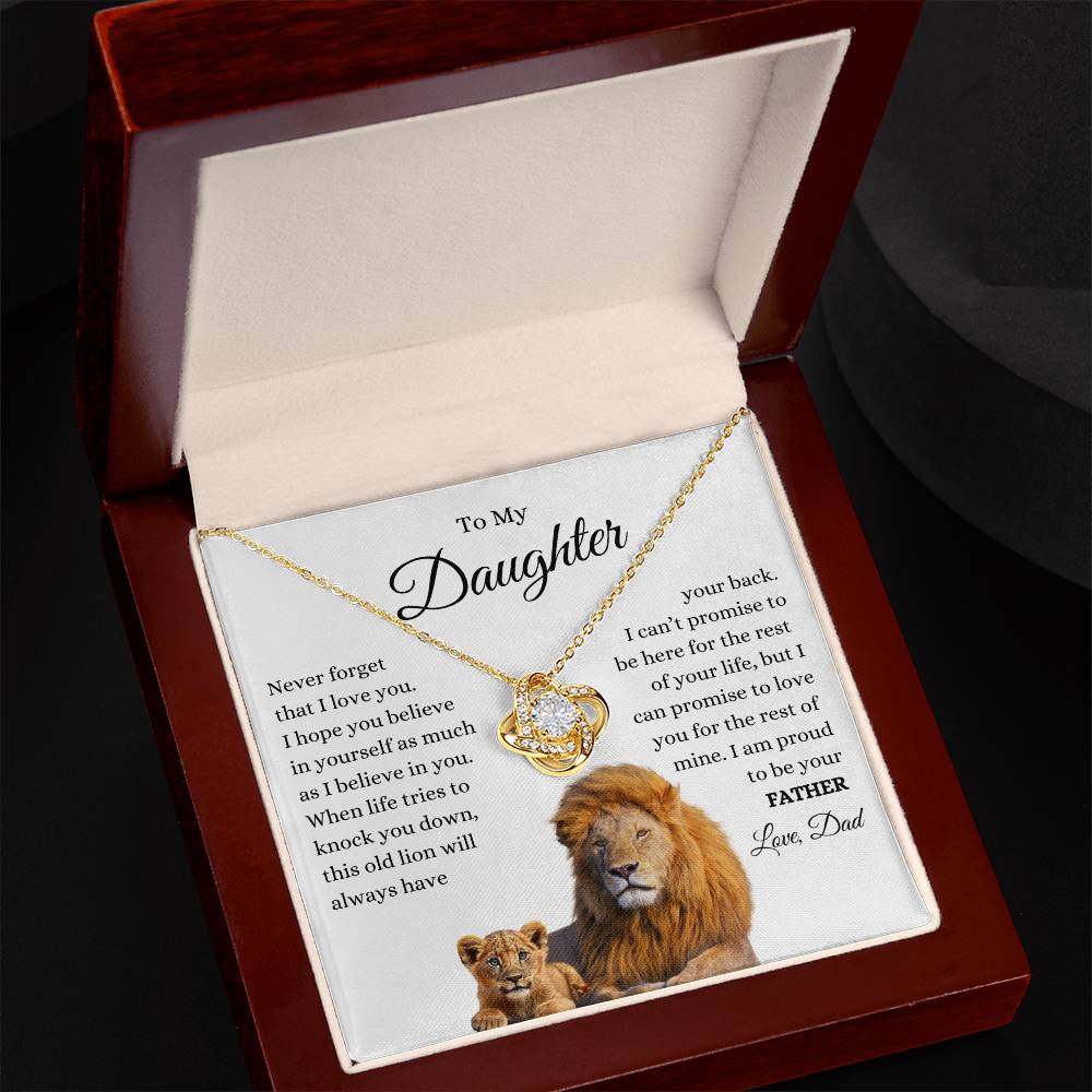 To My Daughter I Love Note Necklace I Father to Daughter
