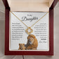 To My Daughter I Love Note Necklace I Father to Daughter