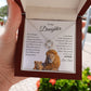 To My Daughter I Love Note Necklace I Father to Daughter
