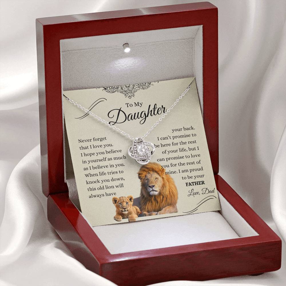 To My Daughter Love Knot Lions Side by Side T