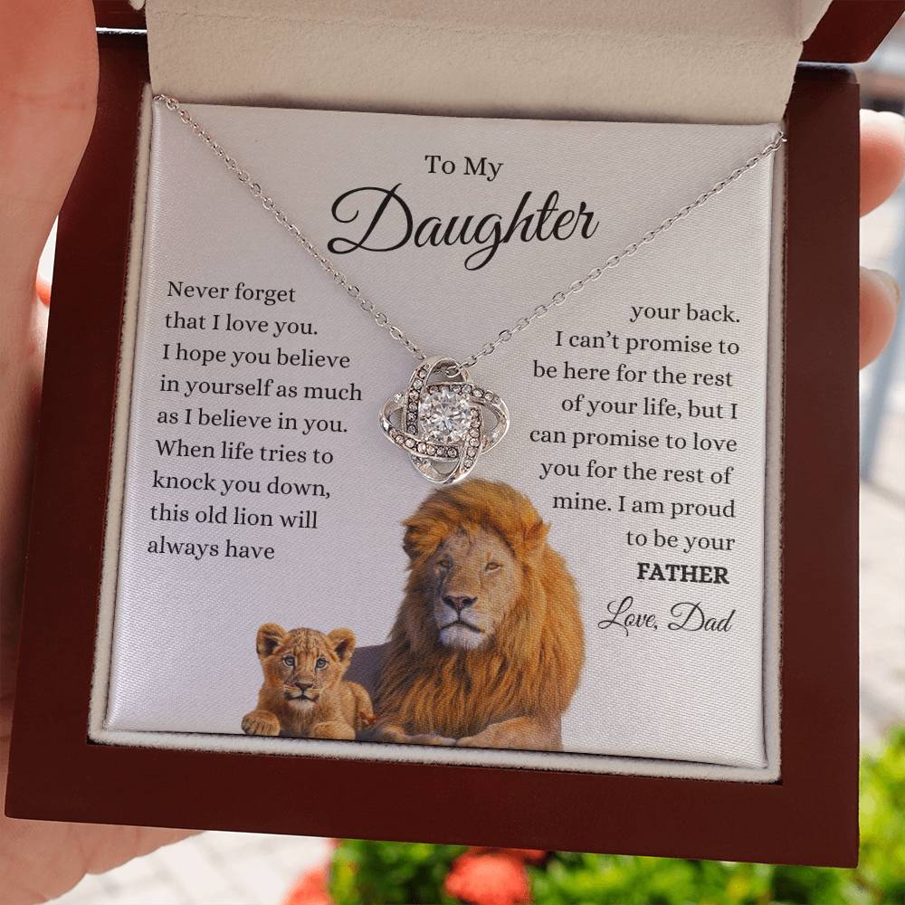 To My Daughter I Love Note Necklace I Father to Daughter