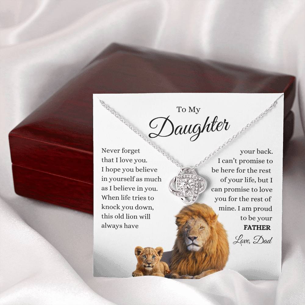 To My Daughter I Love Note Necklace I Father to Daughter