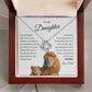 To My Daughter I Love Note Necklace I Father to Daughter