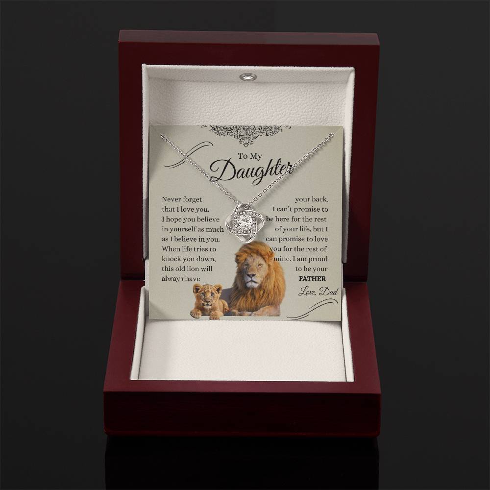 To My Daughter Love Knot Lions Side by Side T