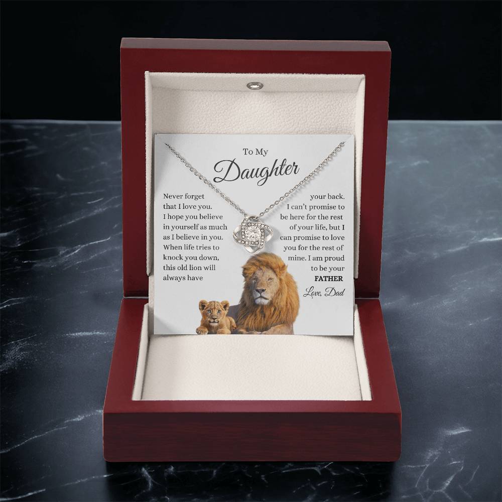 To My Daughter I Love Note Necklace I Father to Daughter