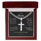 To My Man, Artisan Cross Cuban Link Chain