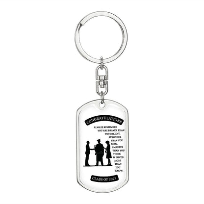 Congratulations Graduate Swivel Dog Tag Key Chain (BEST SELLER)
