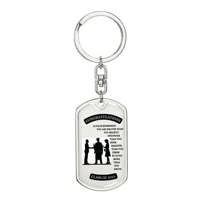 Congratulation Graduate Swivel Dog Tag Key Chain (BEST SELLER)