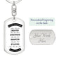 To The Graduate Dog Tag Swivel Key Chain