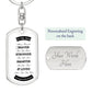 To My Son Graduate Swivel Key Dog Tag Key Chain