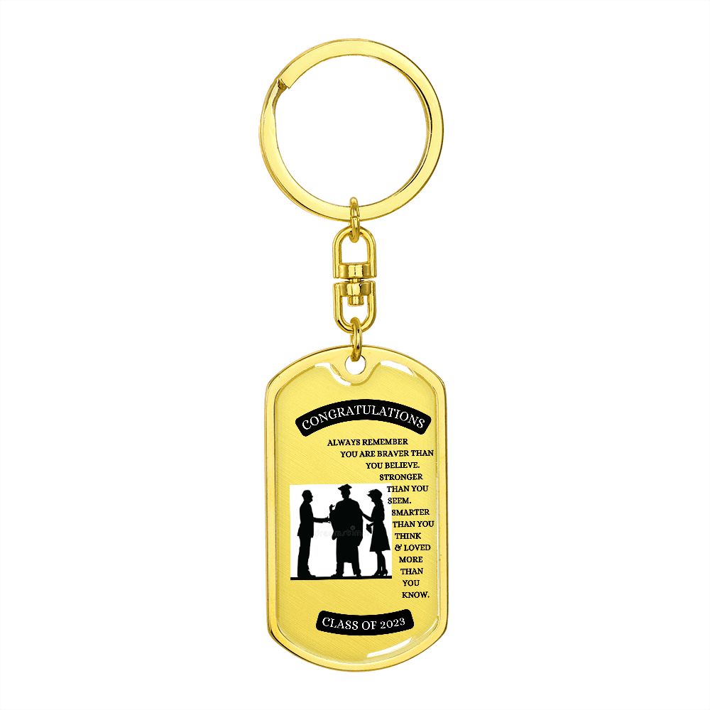 Congratulation Graduate Swivel Dog Tag Key Chain (BEST SELLER)