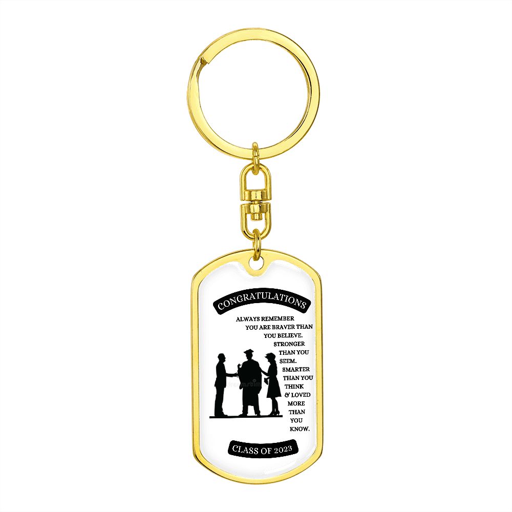 Congratulations Graduate Swivel Dog Tag Key Chain (BEST SELLER)