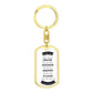 To My Son Graduate Swivel Key Dog Tag Key Chain