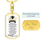 Congratulation Graduation Swivel Dog Tag Chain (Best Seller)