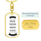 To My Son Graduate Swivel Key Dog Tag Key Chain