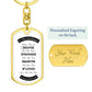 To The Graduate Dog Tag Swivel Key Chain