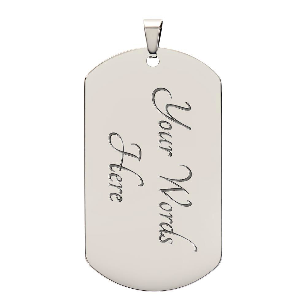 Congratulation Graduate Son Dog Tag Chain
