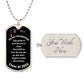 Congratulation Graduate Daughter Dog Tag Chain