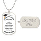Congratulation Graduation Dog Tag Chain