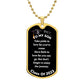 To My Son Graduation Dog Tag Chain
