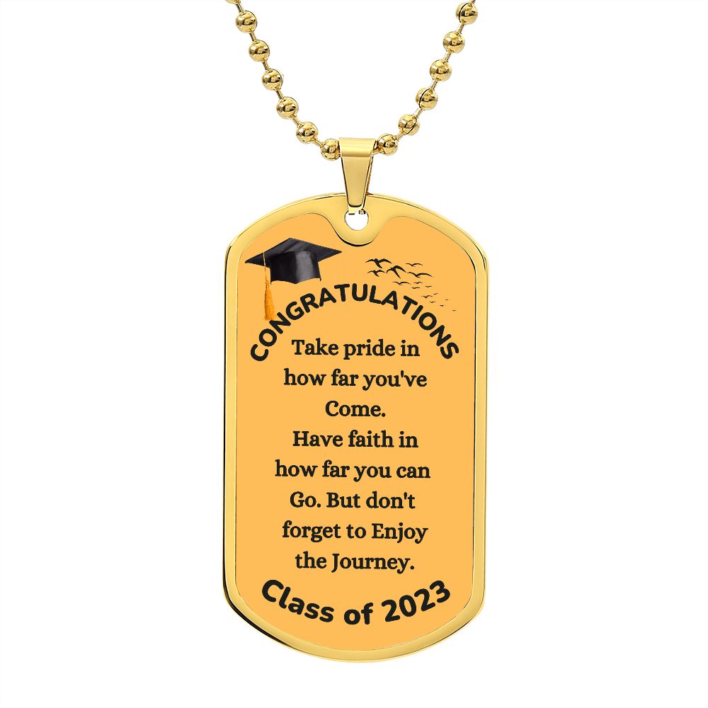 Graduation dog 2025 tag necklace