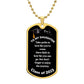 Congratulation Graduate Daughter Dog Tag Chain