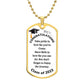 Congratulation Graduation Dog Tag Chain