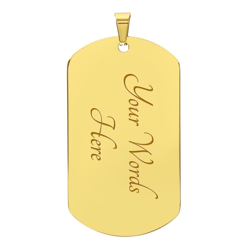 Congratulation Graduate Son Dog Tag Chain