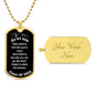Congratulation Graduate Son Dog Tag Chain