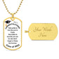 Congratulation Graduation Dog Tag Chain