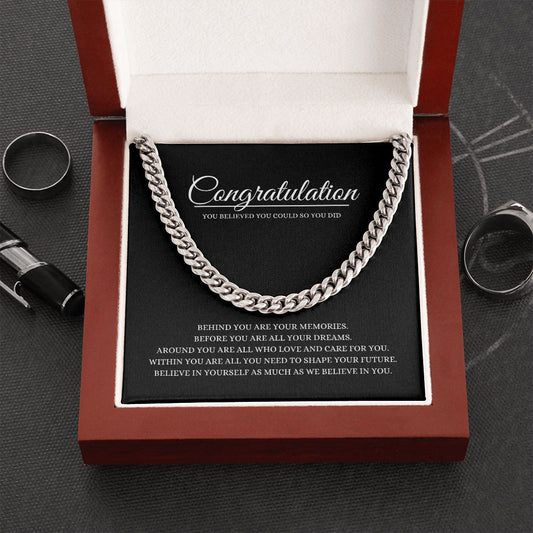 College Graduation Gift, High School Senior Graduation for Classes of 2023, Cuban link Chain
