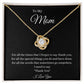 To My Mom Love Knot Necklace