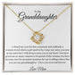 To My Granddaughter Love Knot Necklace
