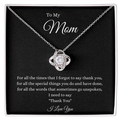 To My Mom Love Knot Necklace