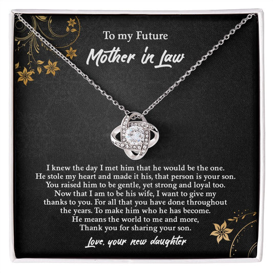 My Future Mother In Law | Love Your New Daughter - Love Knot Necklace