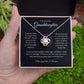 To My Beautiful Granddaughter Love Knot Necklace
