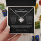 To My Beautiful Granddaughter Love Knot Necklace
