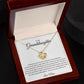 To My Granddaughter Love Knot Necklace