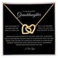 To My Beautiful Granddaughter Interlocking Hearts Necklace