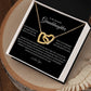 To My Beautiful Granddaughter Interlocking Hearts Necklace