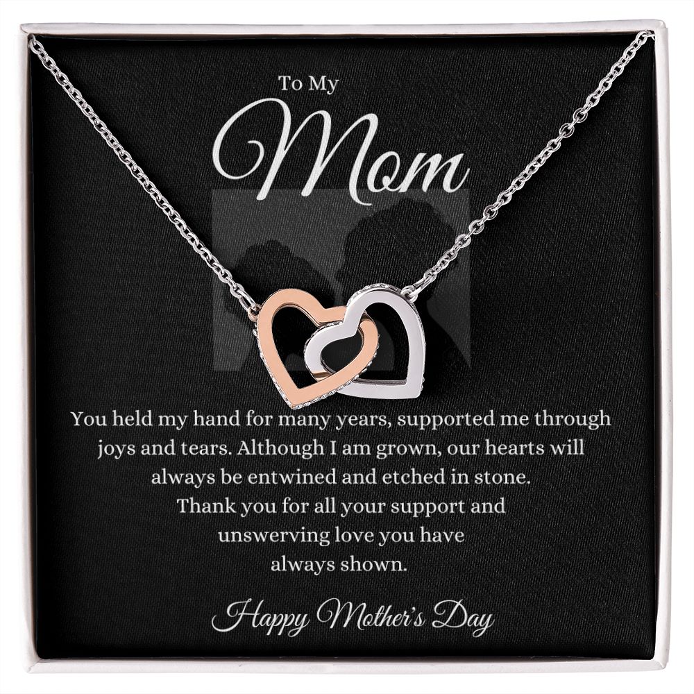 To Mom You Held My Hand Interlocking Hearts