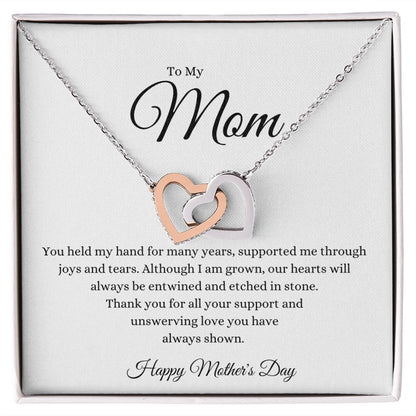 To My Mom Interlocking Hearts