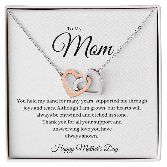 To My Mom Interlocking Hearts