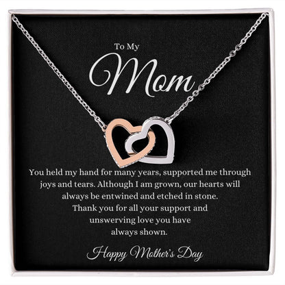 To Mom Interlocking Hearts