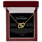 To My Beautiful Granddaughter Interlocking Hearts Necklace